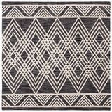 Safavieh Micro-Loop 5'-0" x 5'-0" Rug in Charcoal / Ivory