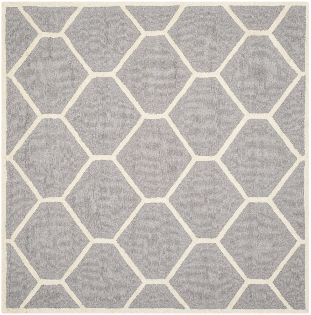 Safavieh Cambridge 6'-0" x 6'-0" Rug in Silver / Ivory