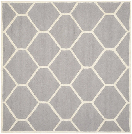 Safavieh Cambridge 6'-0" x 6'-0" Rug in Silver / Ivory