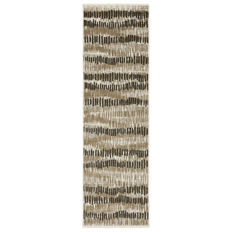 Oriental Weavers Bauer 8120D Beige/ Charcoal Rug - runner