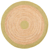 Safavieh Braided 5'-0" x 5'-0" Rug in Green / Natural