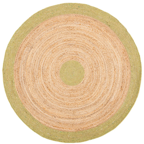 Safavieh Braided 5'-0" x 5'-0" Rug in Green / Natural