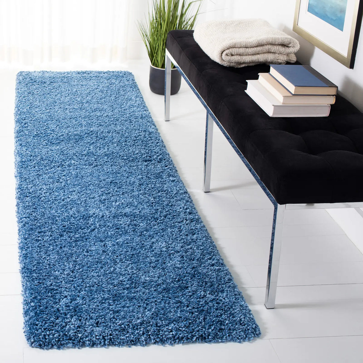 Safavieh Evolution Shag 500 2'-2" x 8'-0" Rug in Blue