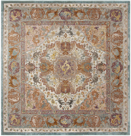 Safavieh Aria 6'-5" x 6'-5" Rug in Beige / Orange