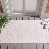 Safavieh Courtyard 2'-0" x 3'-7" Rug in Soft Pink / Ivory