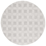 Safavieh Ebony 6'-0" x 6'-0" Rug in Light Grey / Ivory