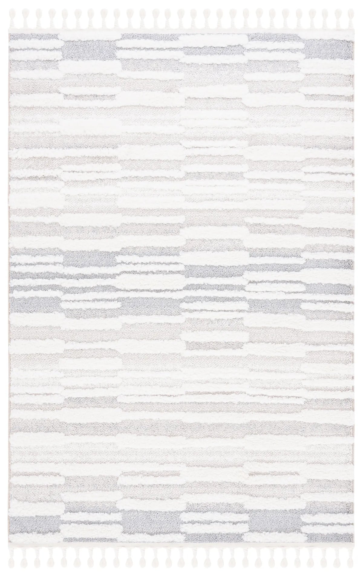 Safavieh Moroccan Tassel Shag 4'-0" x 6'-0" Rug in Beige / Ivory