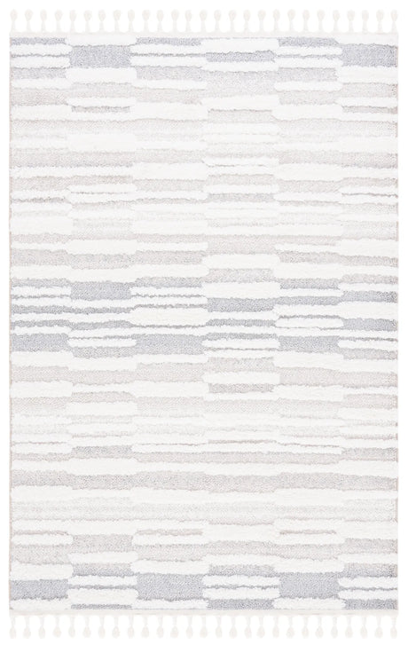 Safavieh Moroccan Tassel Shag 4'-0" x 6'-0" Rug in Beige / Ivory