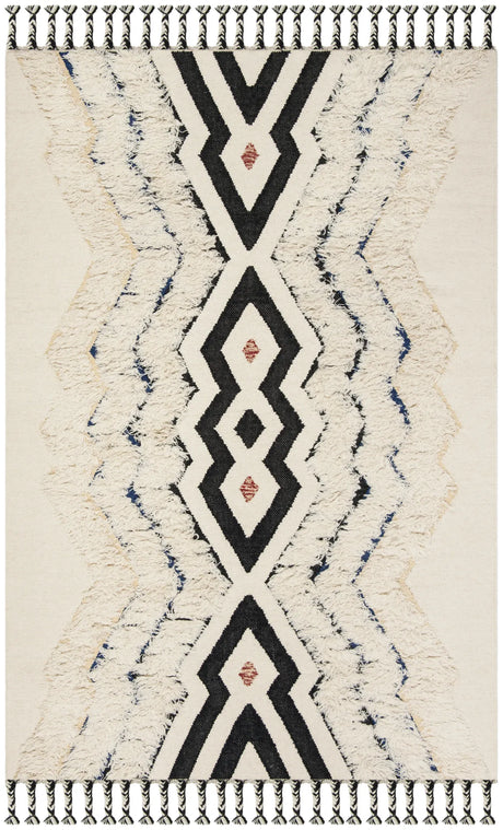 Safavieh Kenya 4'-0" x 6'-0" Rug in Ivory / Black Blue