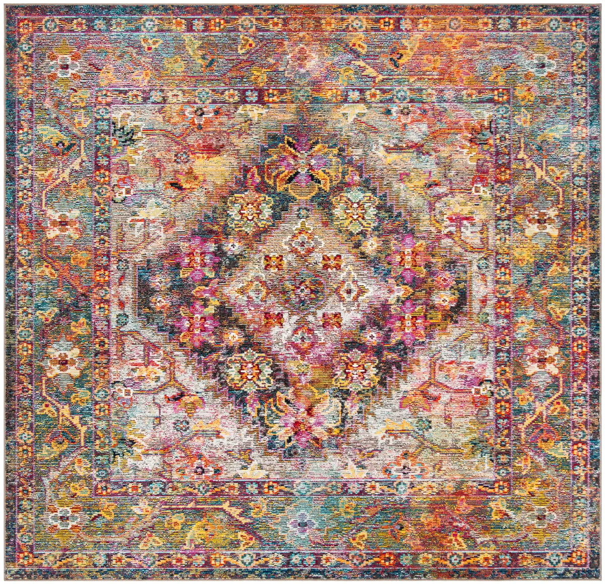 Safavieh Crystal 7'-0" x 7'-0" Rug in Navy / Light Blue