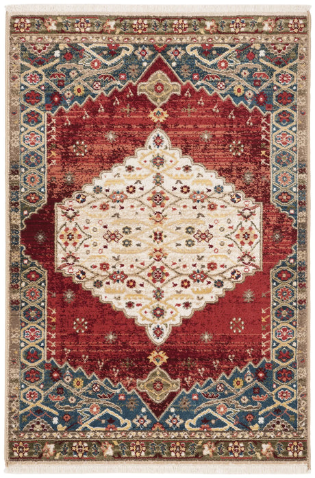 Safavieh Kashan 3'-3" x 4'-10" Rug in Ivory / Blue