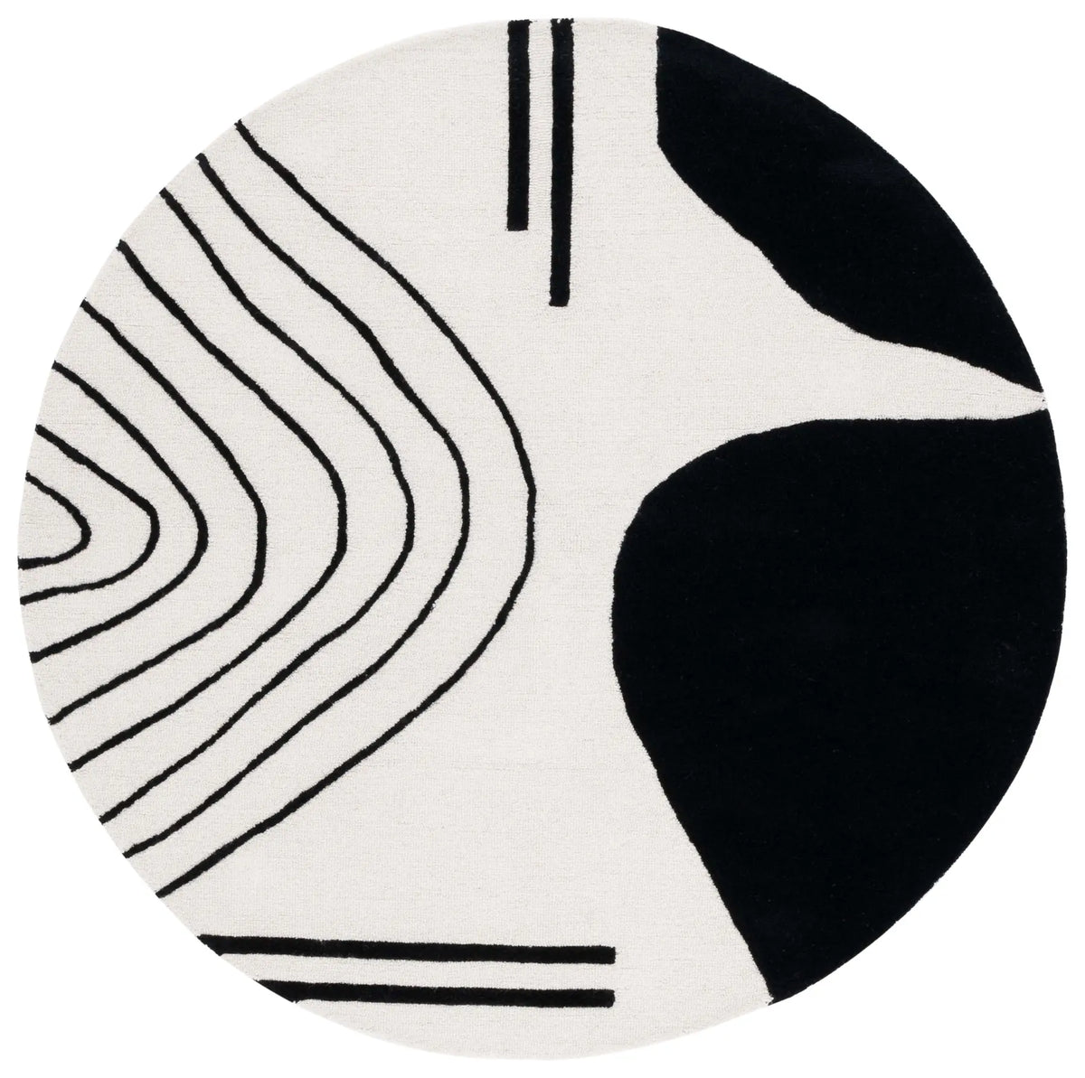 Safavieh Rodeo Drive 6'-0" x 6'-0" Rug in Ivory / Black