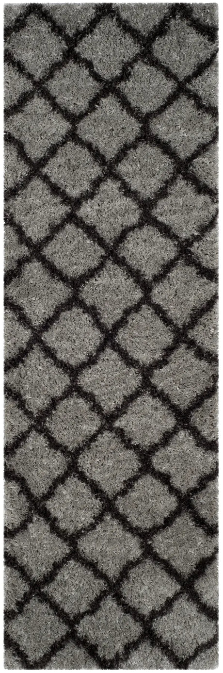 Safavieh Indie Shag 2'-3" x 7'-0" Rug in Grey / Dark Grey