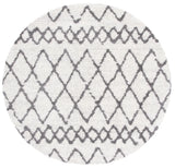 Safavieh Berber Shag 6'-7" x 6'-7" Rug in Ivory / Grey
