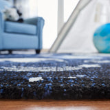 Safavieh Carousel Kids 100 4'-0" x 6'-0" Rug in Dark Blue / Light Blue