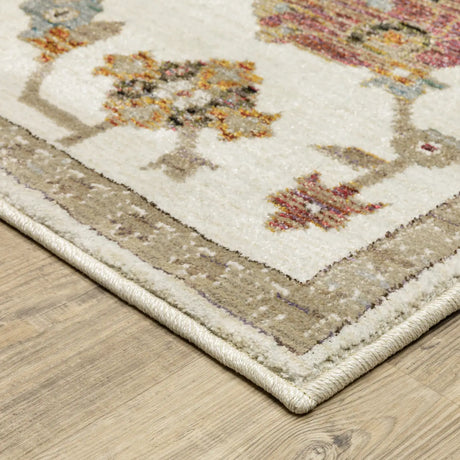 Oriental Weavers Sphinx Andorra 2419B Ivory/Multi Rugs - corner detail