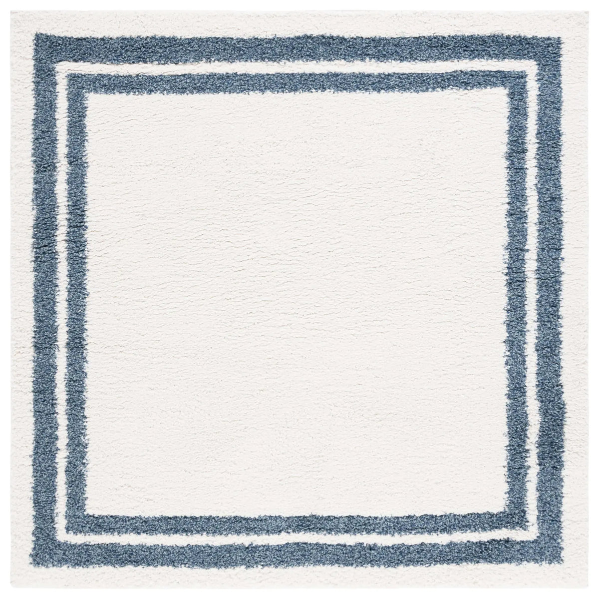 Safavieh Calico Shag 6'-7" x 6'-7" Rug in Ivory / Blue