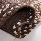 Safavieh Braided 5'-0" x 8'-0" Rug in Brown / Ivory