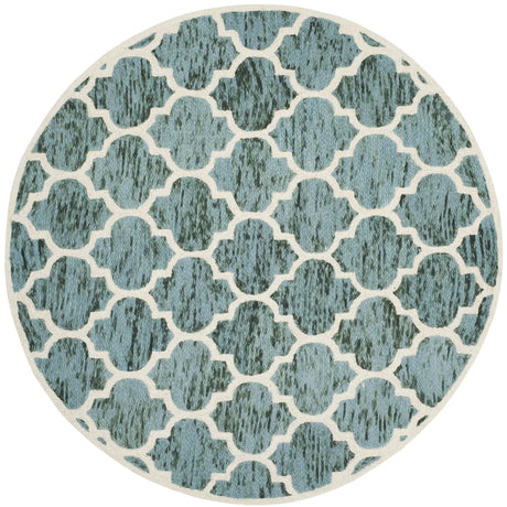 Safavieh Himalaya 6'-0" x 6'-0" Rug in Turquoise / Ivory