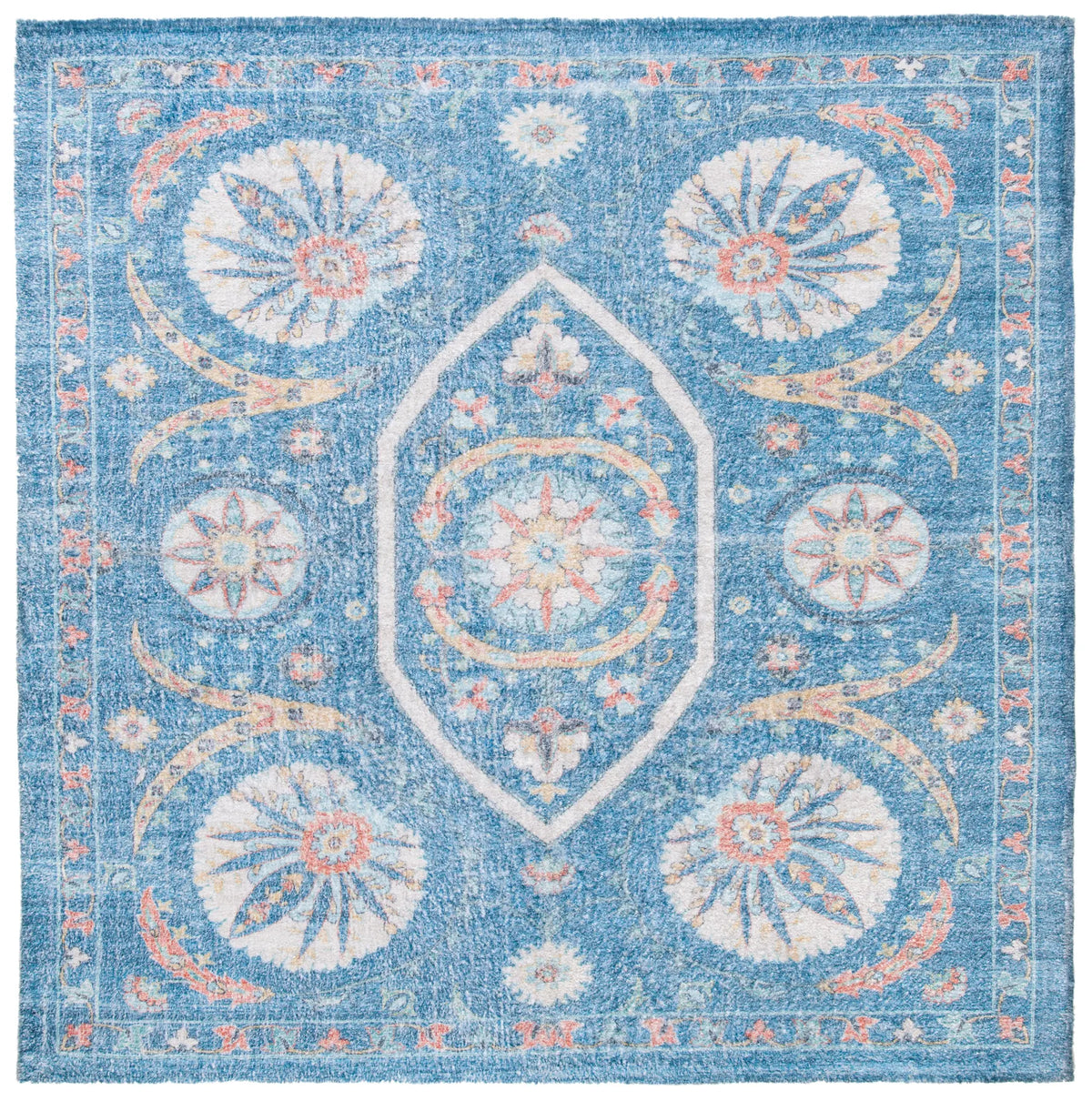 Safavieh Saffron 6'-0" x 6'-0" Rug in Blue / Creme