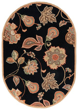 Safavieh Chelsea 4'-6" x 6'-6" Rug in Black / Orange
