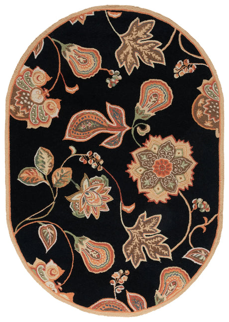 Safavieh Chelsea 4'-6" x 6'-6" Rug in Black / Orange