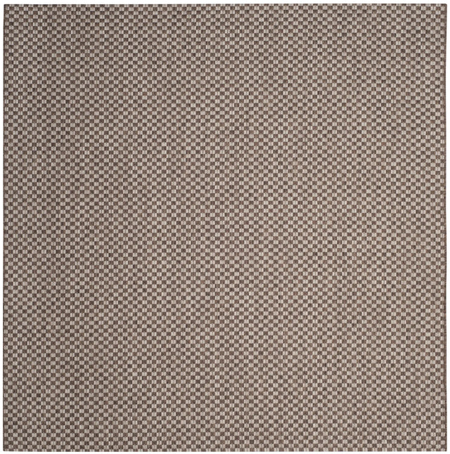 Safavieh Courtyard 6'-7" x 6'-7" Rug in Light Brown / Light Grey