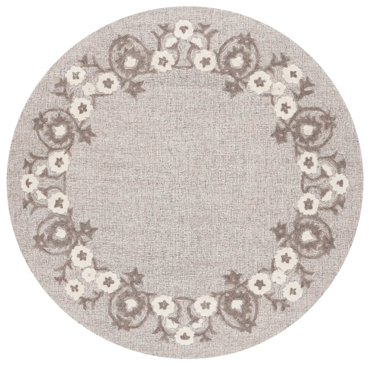 Safavieh Ebony 6'-0" x 6'-0" Rug in Grey / Ivory