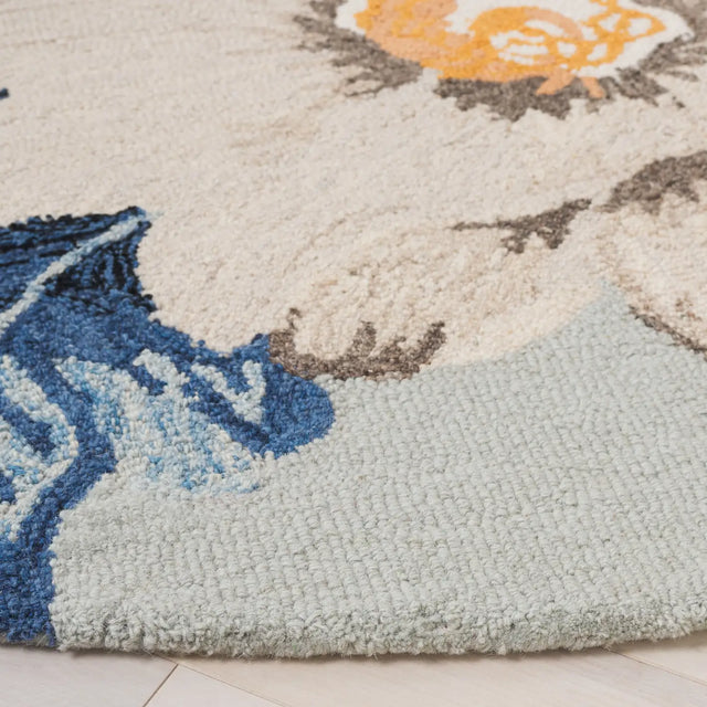 Safavieh Jardin 6'-0" x 6'-0" Rug in Blue / Ivory