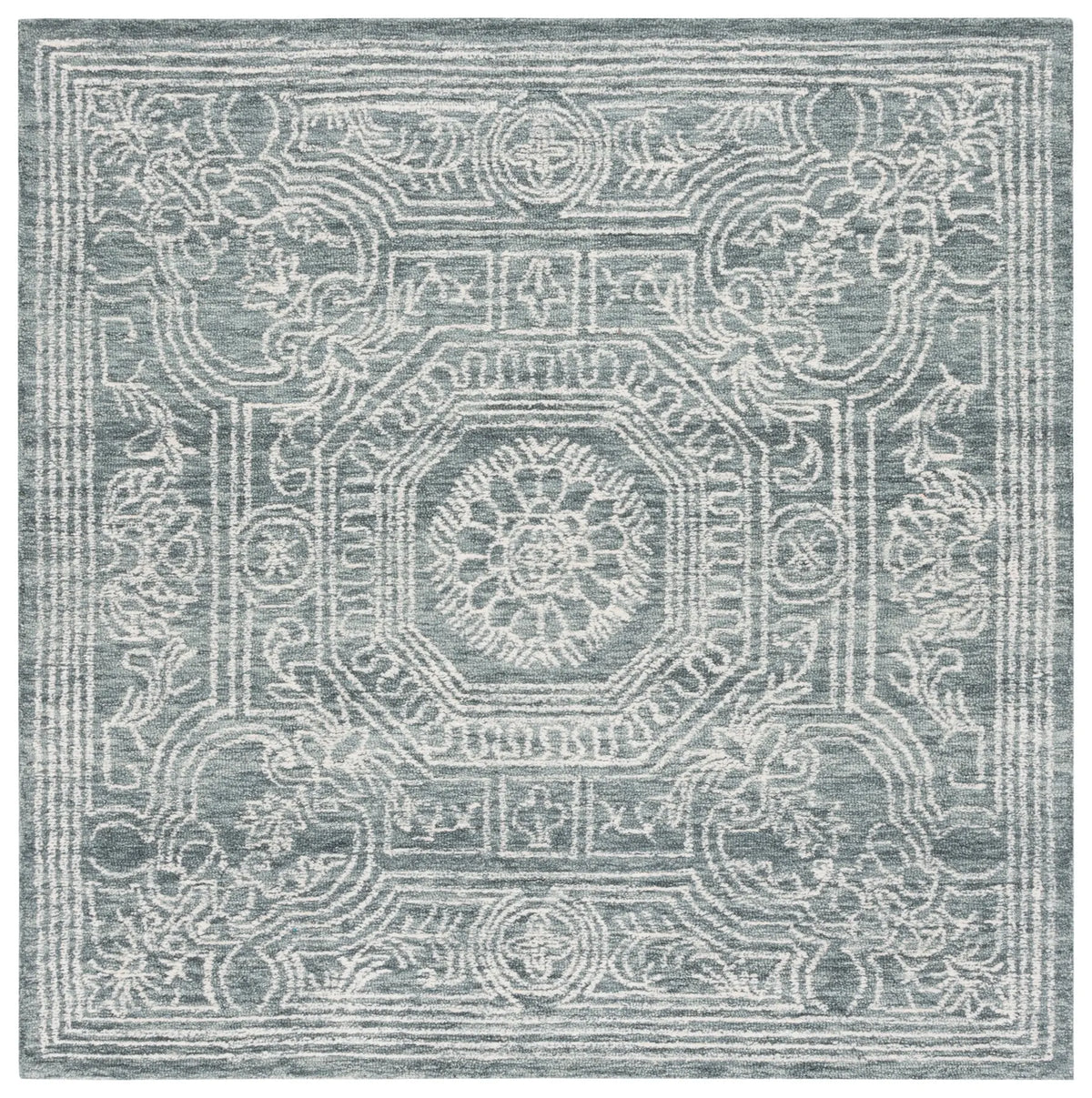 Safavieh Ebony 6'-0" x 6'-0" Rug in Ivory / Dark Grey