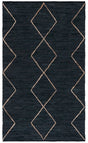 Safavieh Vintage Leather 4'-0" x 6'-0" Rug in Black / Natural