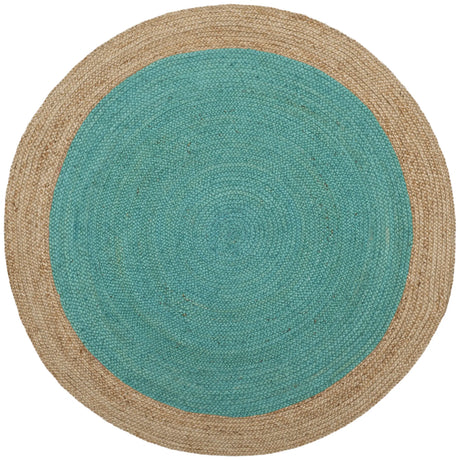Safavieh Natural Fiber 5'-0" x 5'-0" Rug in Teal / Natural