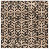 Safavieh Natural Fiber 6'-6" x 6'-6" Rug in Natural / Black