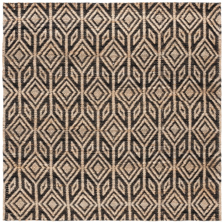 Safavieh Natural Fiber 6'-6" x 6'-6" Rug in Natural / Black