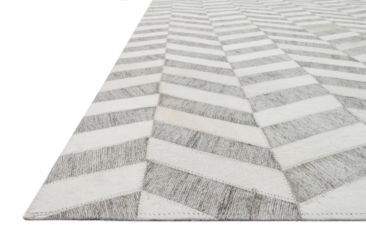 Loloi Dorado Db-01 Grey / Ivory Rugs - rug corner