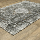 Oriental Weavers Gemini 090O2 Charcoal/ Grey Rug - angle detail