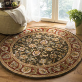 Safavieh Classic 5'-0" x 5'-0" Rug in Dark Olive / Red