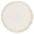 Safavieh Braided 3'-0" x 3'-0" Rug in Silver / Ivory