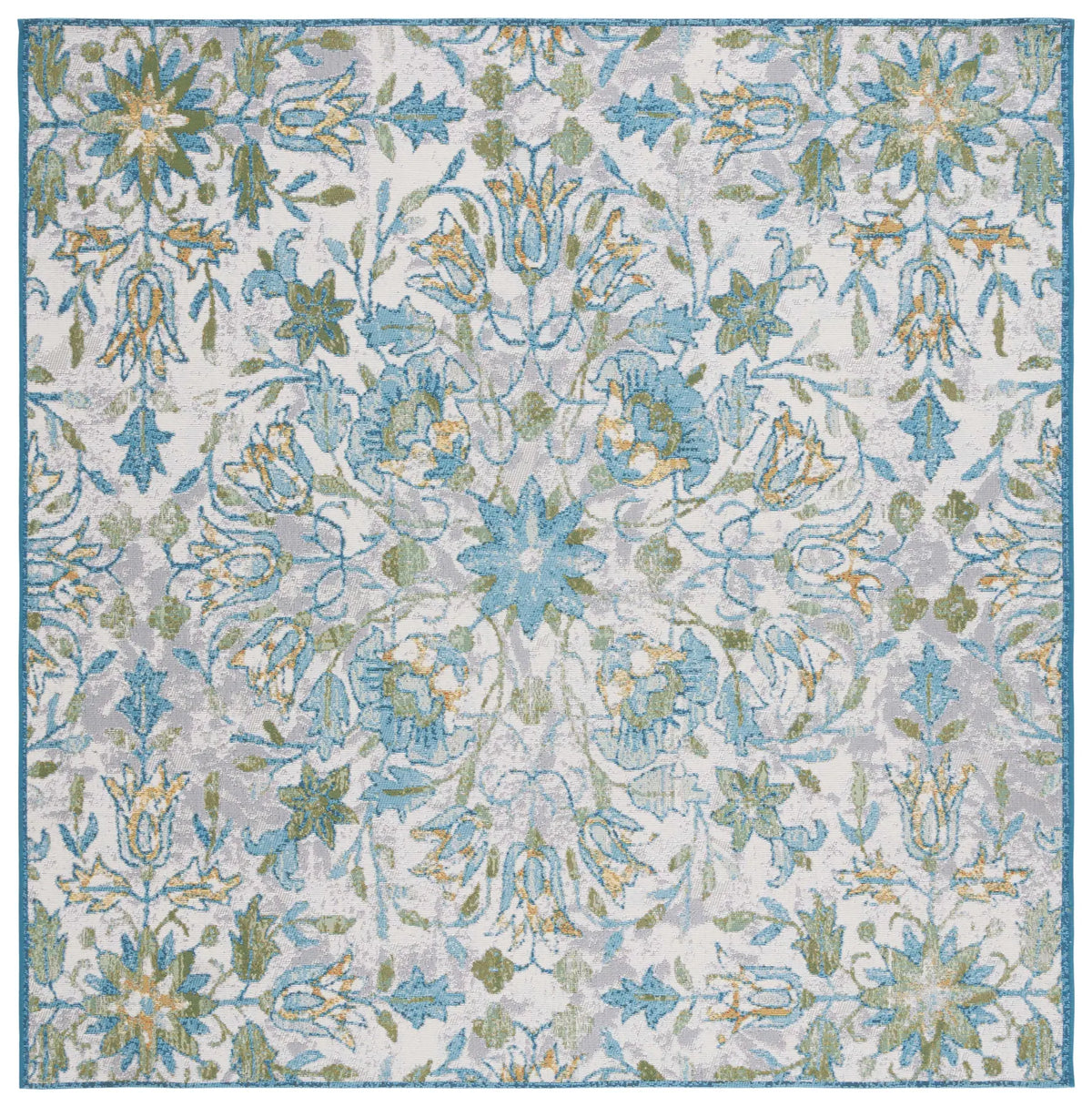 Safavieh Barbados 500 6'-6" x 6'-6" Rug in Ivory / Light Blue