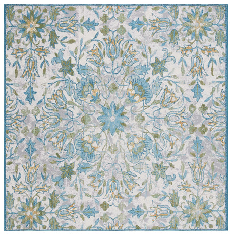 Safavieh Barbados 500 6'-6" x 6'-6" Rug in Ivory / Light Blue
