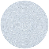 Safavieh Braided 5'-0" x 5'-0" Rug in Blue / Ivory
