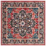 Safavieh Riviera 6'-7" x 6'-7" Rug in Black / Red