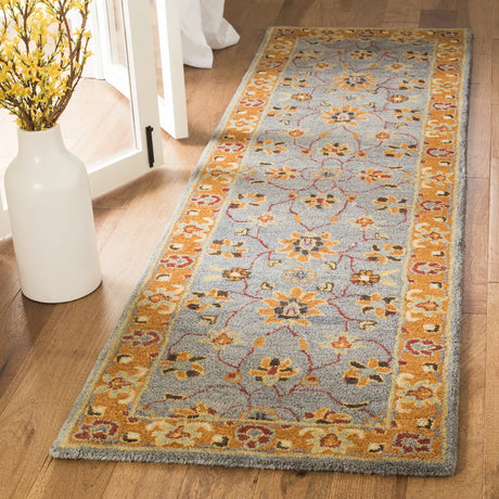 Safavieh Heritage 2'-3" x 10'-0" Rug in Blue / Orange