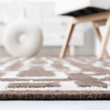 Safavieh Dhurries 8'-0" x 10'-0" Rug in Chocolate / Ivory