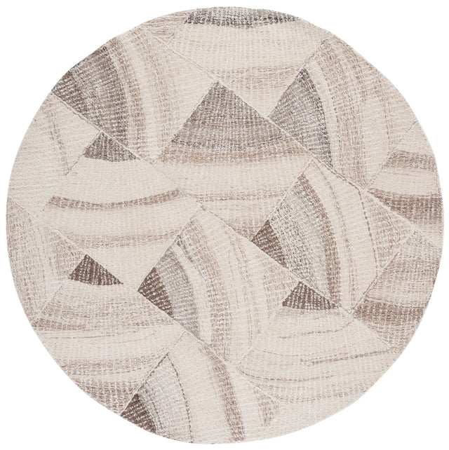Safavieh Abstract 6'-0" x 6'-0" Rug in Ivory / Brown