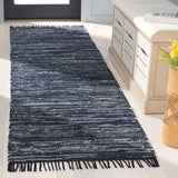 Safavieh Rag Rug 2'-3" x 8'-0" Rug in Navy / Black