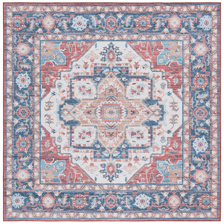 Safavieh Tucson 6'-0" x 6'-0" Rug in Rust / Blue