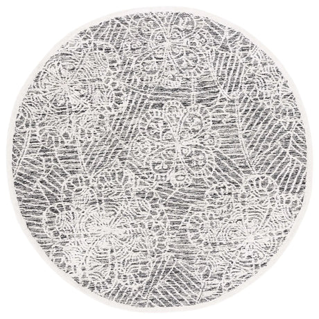 Safavieh Precious 6'-0" x 6'-0" Rug in Black / Ivory