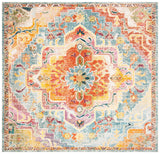 Safavieh Crystal 7'-0" x 7'-0" Rug in Orange / Teal