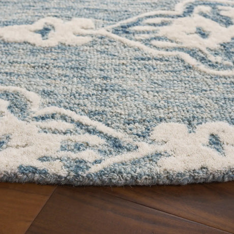 Safavieh Ebony 6'-0" x 6'-0" Rug in Ivory / Light Blue